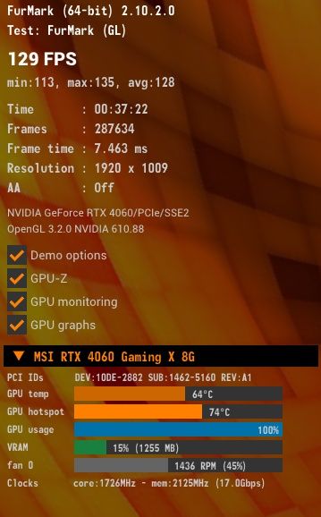 Видеокарта MSI GeForce RTX 4060 GAMING X Видюха