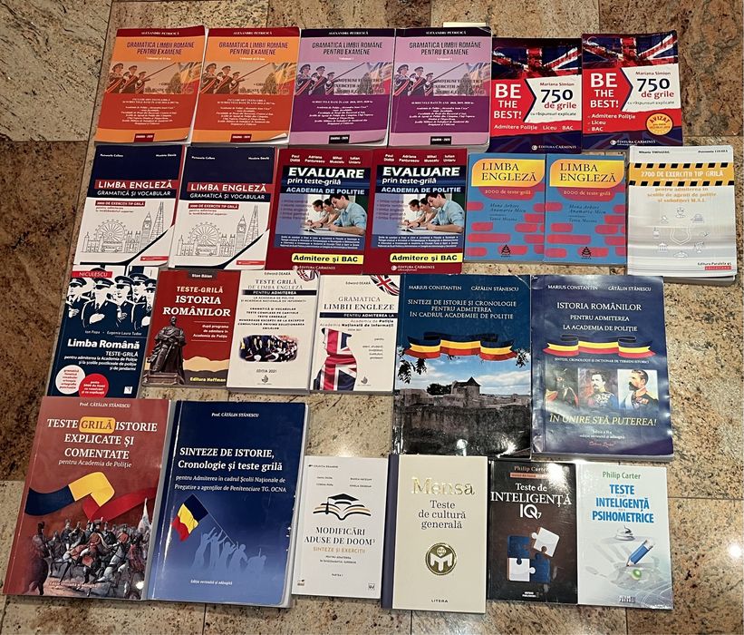 Carti romana-istorie-engleza pentru bac/Academia de Politie/Agenți
