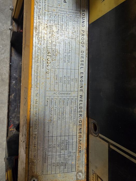 Aparat de Sudura cu generator motor kubota