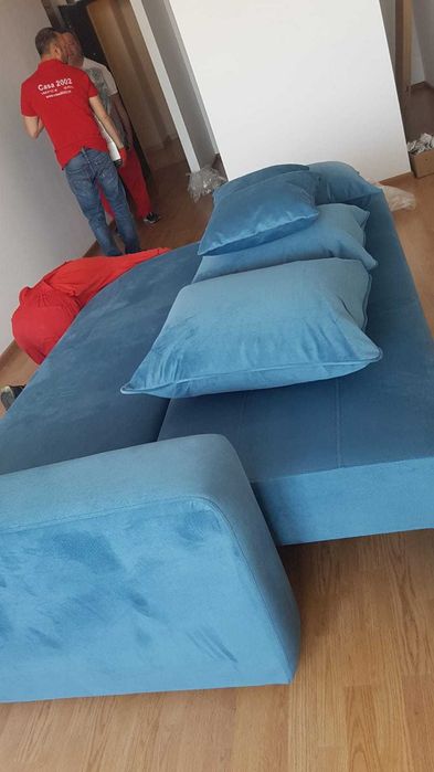 Canapea extensibila cu lada depozitare Deluxe 250x105 cm 3 locuri