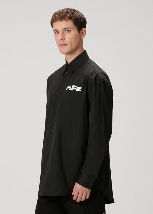 Нова мъжка черна риза Off White