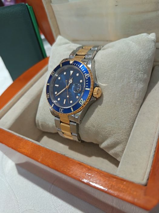 Original Rolex Submariner 18K Bluesy Full Set Vintage