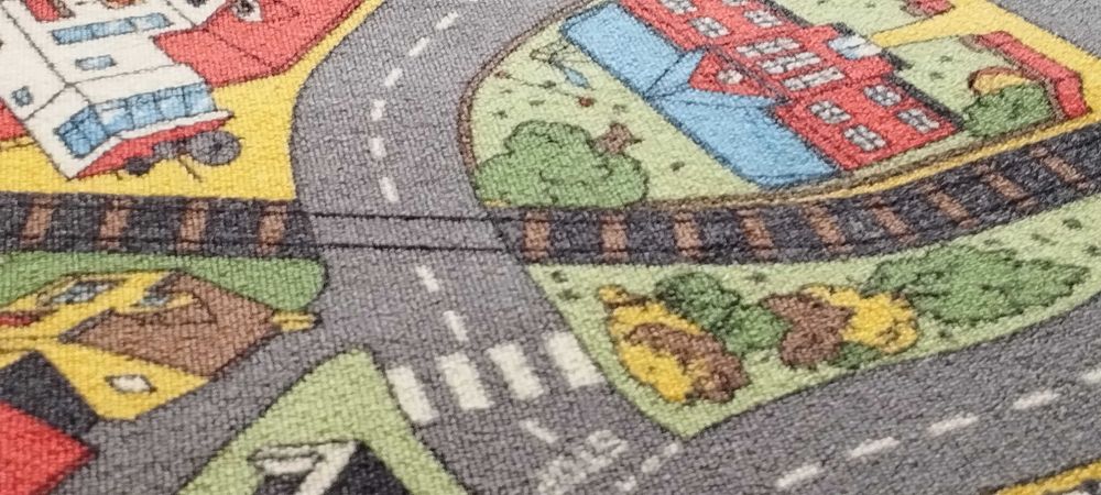 Детски Килим За Детска Стая Град Писта Улици 280 СМ X 200 СМ