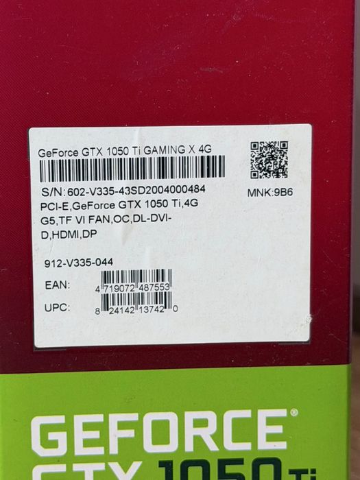 Placa video MSI GeForce® GTX 1050 Ti GAMING X, 4GB GDDR5, 128-bit