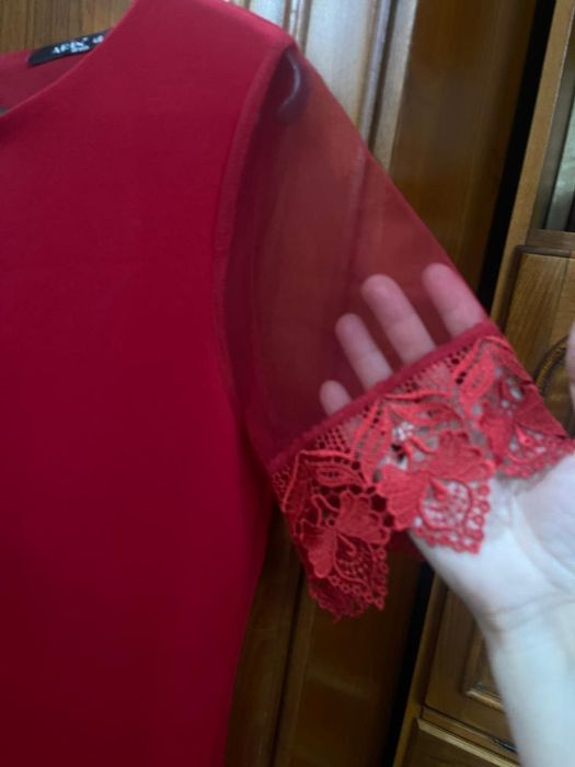 Платье красное нарядное 46 размер Турция