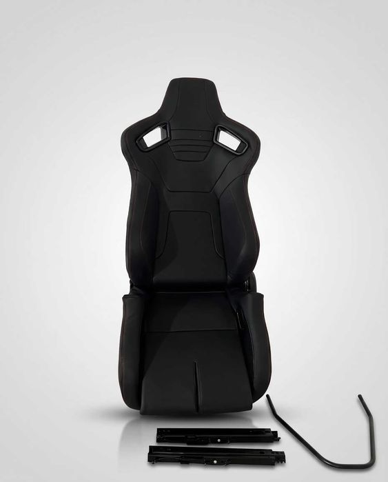 Scaun sport auto Simoni Racing Emerson SRS/11S, rabatabil, Eco-Piele Neagră/Carbon Look