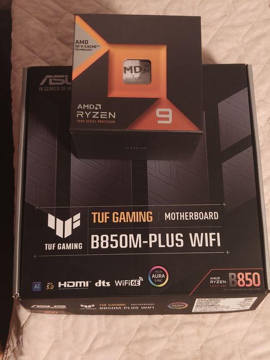 Kit AMD Ryzen 9 7900x3d + Asus B850m plus TUF Wifi