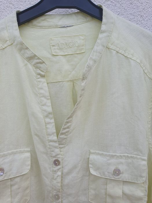 Cămașă galbena din in