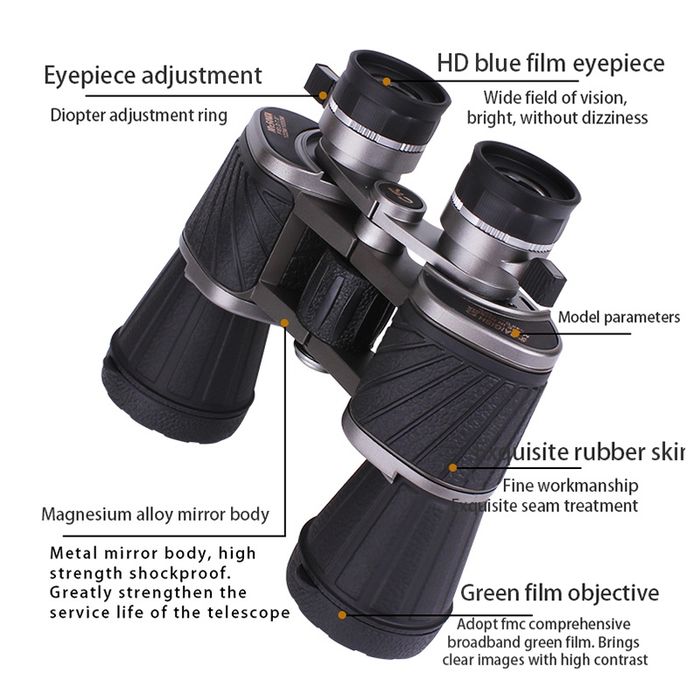 Бинокль БАЙГЫШ Россия 10х50  Охотничий- Военный. Дуобин Binokl Durbin