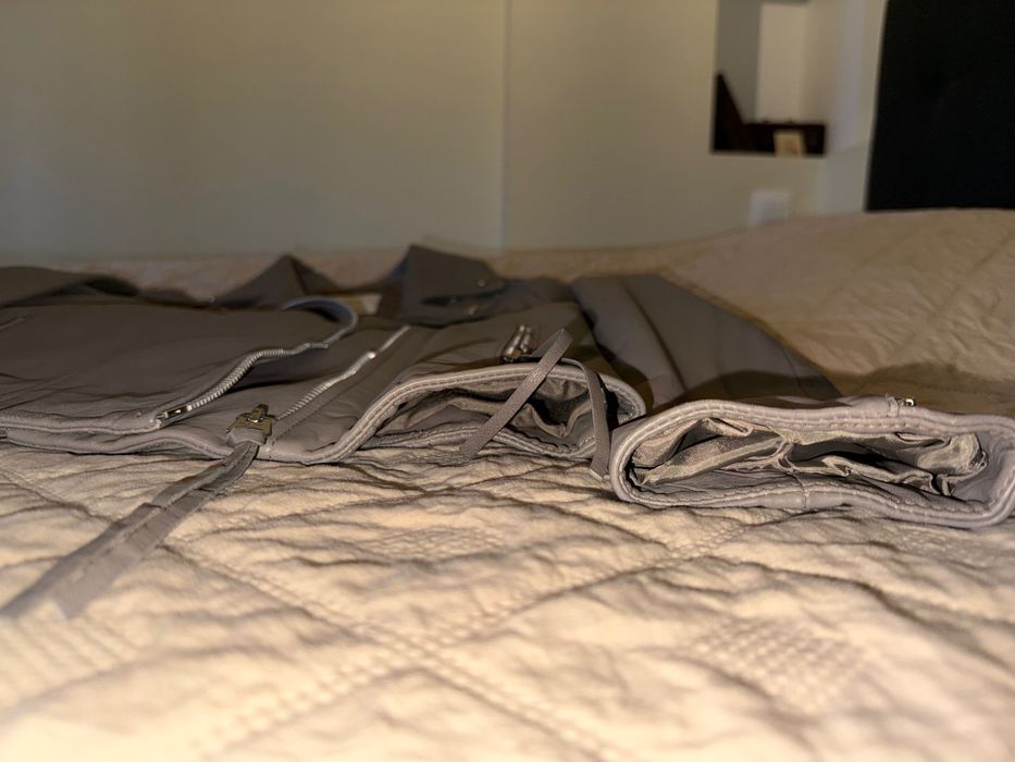 Яке Mango естествена кожа