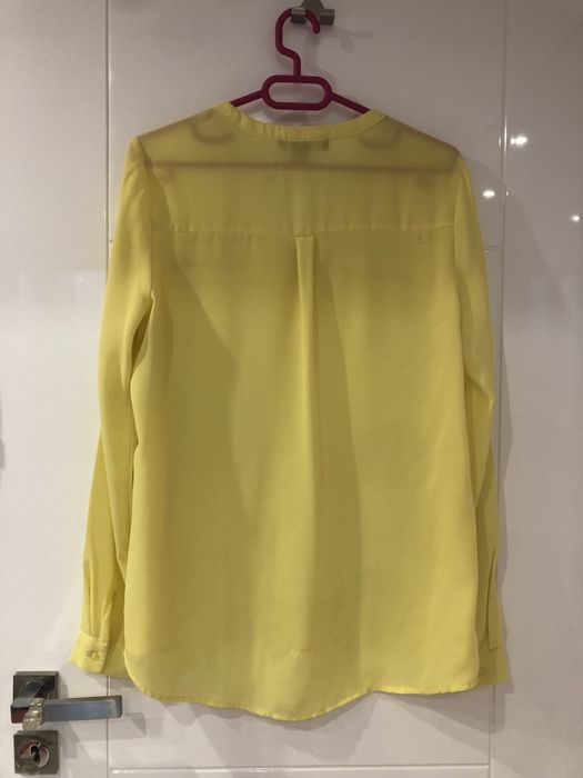 Дамска жълта риза с дълъг ръкав