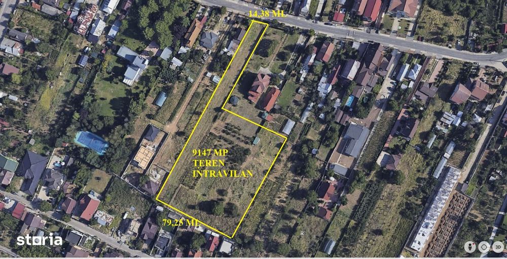 Teren intravilan 9147 mp | DEZVOLTARE REZIDENȚIALĂ