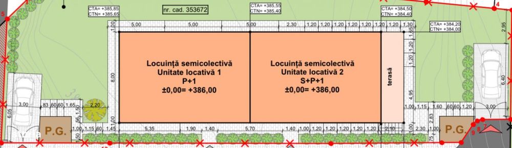 0% Comision ! Duplex semifinisat de vanzare - zona Campului