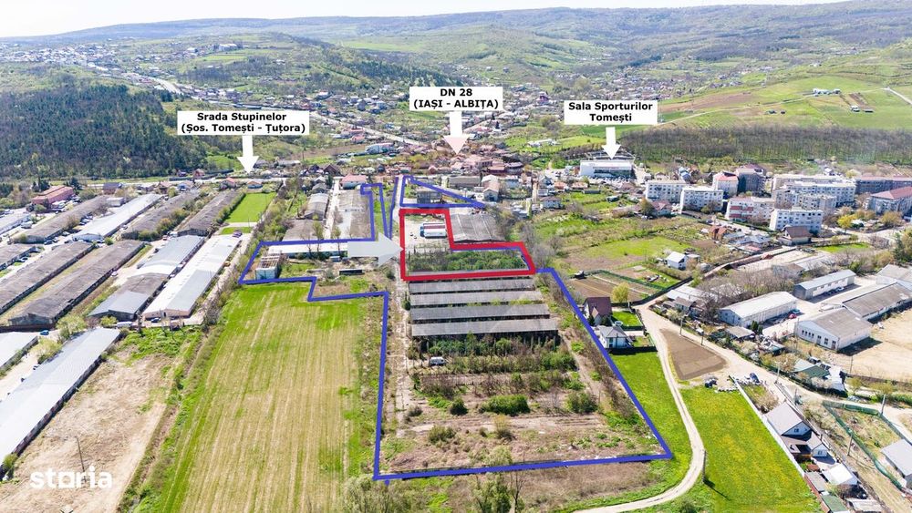 Teren industrial de vânzare 4.990mp Tomești - Iași - Str. Stupinelor