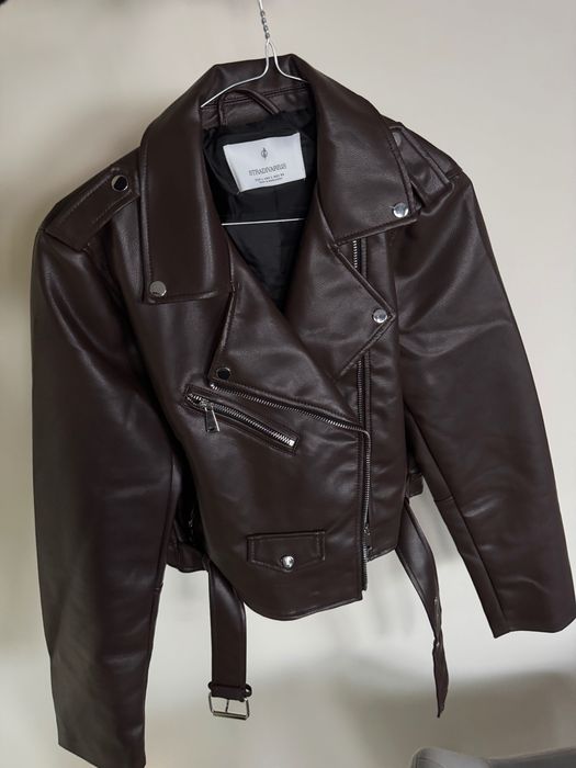 Кафяво кожено яке