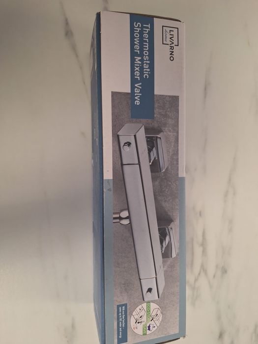 Baterie dus cu termostat LIVARNO, robinet cu functie Eco-Stop si disc ceramic