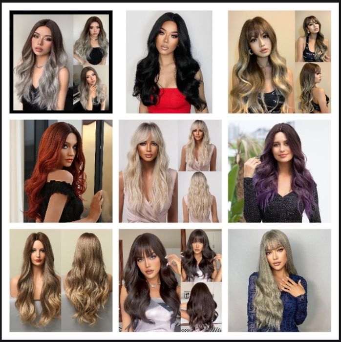 Peruci lungi ondulate NOI, diverse culori, peruca ieftina