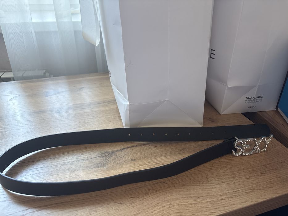 ремень черный с надписью