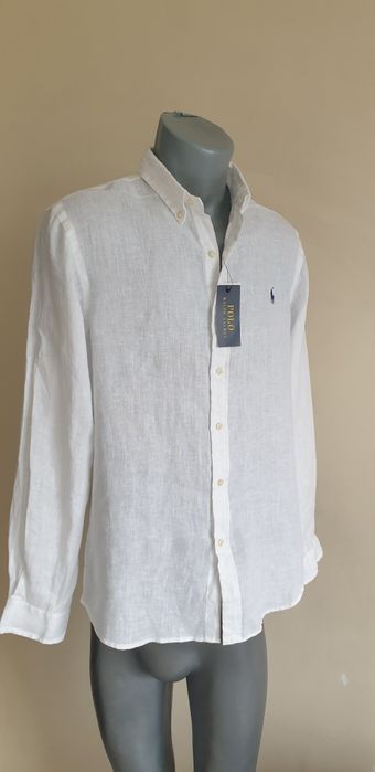 POLO Ralph Lauren Len/ Лен Slim Fit M 3 Бр НОВО ОРИГИНАЛ! Мъжки Ленени Ризи
