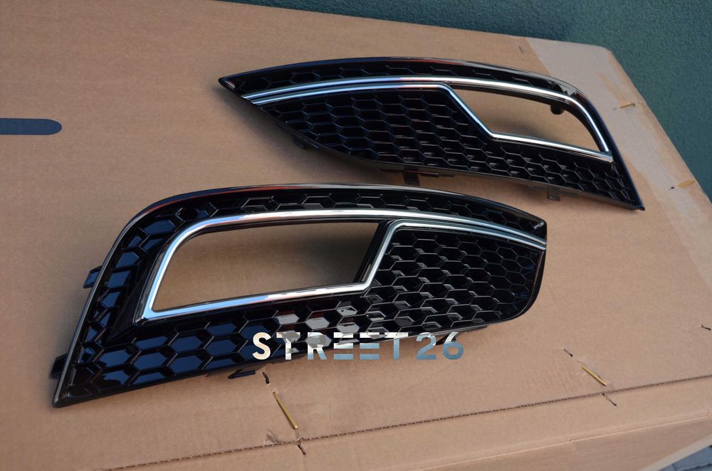 Grile proiectoare Audi A4 B8 Facelift (2012-2015) Negru Crom