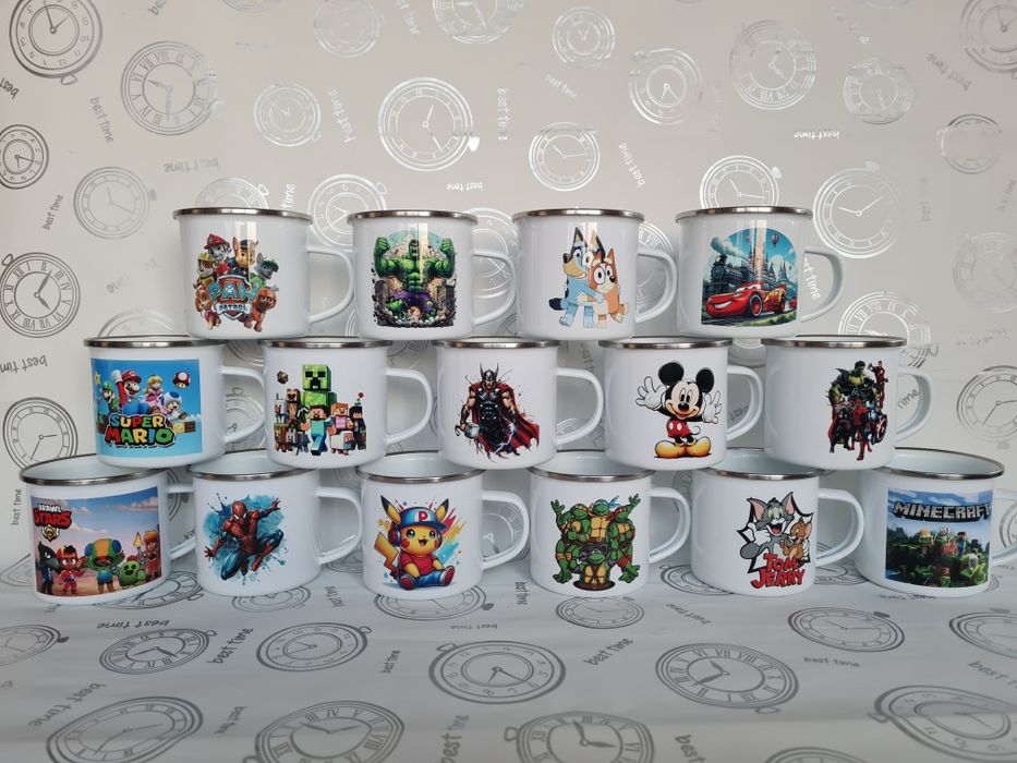 Емайлирано канче с надпис по желание за Осми март