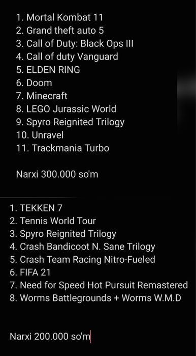 PlayStation 4 Playstation 5 uchu offline o'yin.