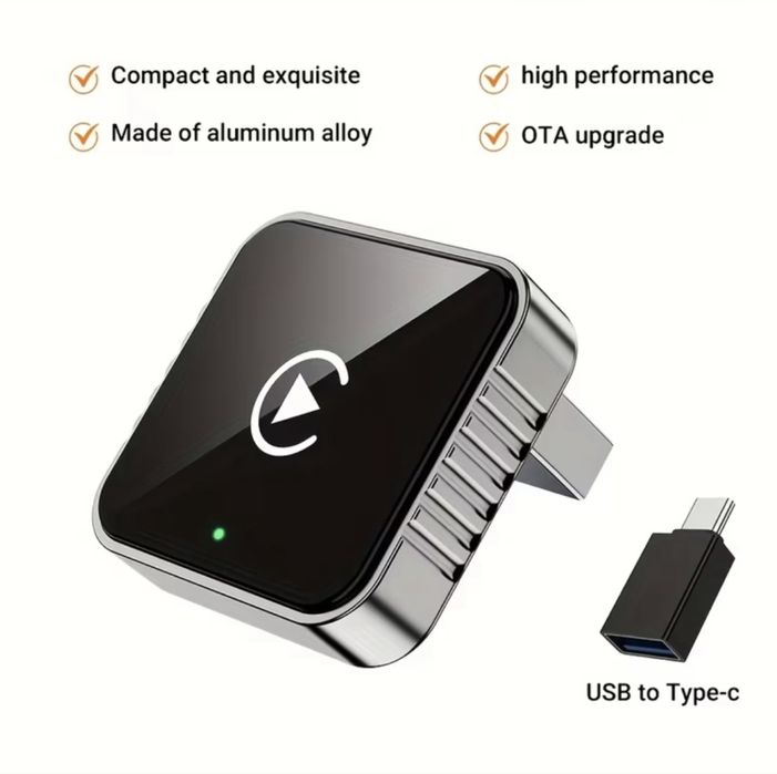 2 в 1 Мини Адаптер за Wireless CarPlay & Android Auto