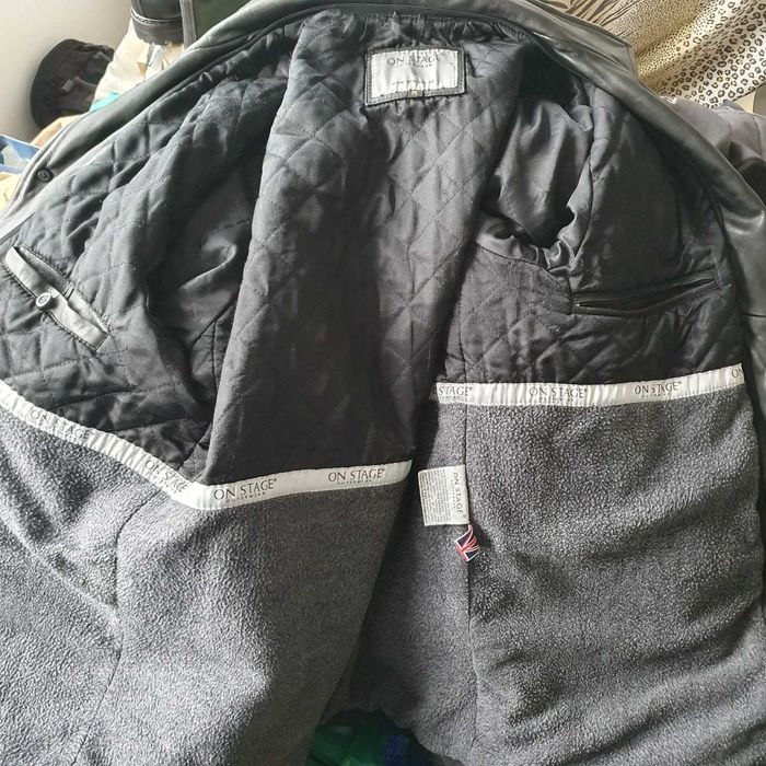 Geacă piele îmblănită, XL