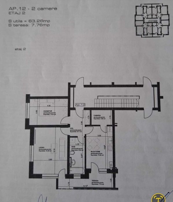 Proprietar-vanzare apartament spatios (mobilat si utilat)2 camere in Subcetate Sanpetru cu loc de parcare inclus