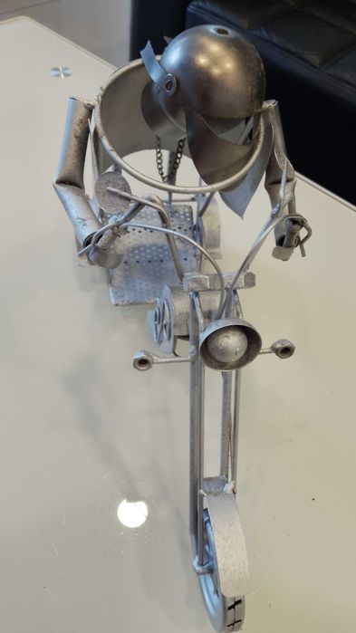 Suport metalic sticla, motociclist/biker cu “Chopper”
