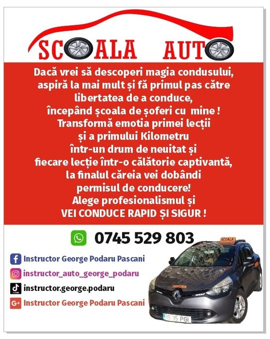 Instructor auto categoria B Pașcani