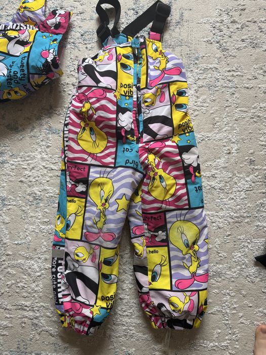 Зимний комбинезон комплект для девочки 98 см