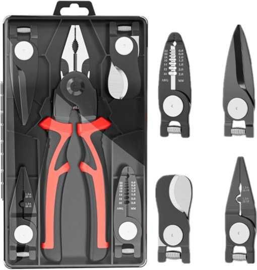 НЕМСКИ Комплект Клещи И Ножици 5 В 1 MultifunctionalPilers + ЛЕД ФЕНЕР