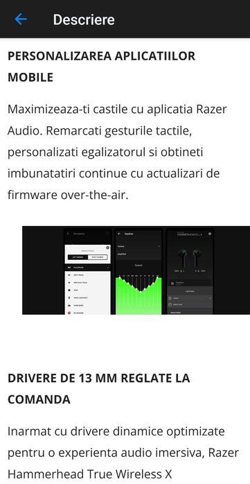 Căști Razer True Wireless X