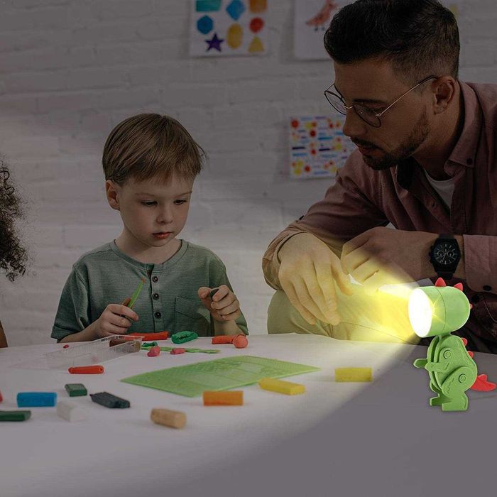 Многофункционална LED детска настолна LANGYA Mini Dinosau