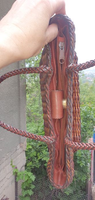 Плетеные сумки из кожи, соломы