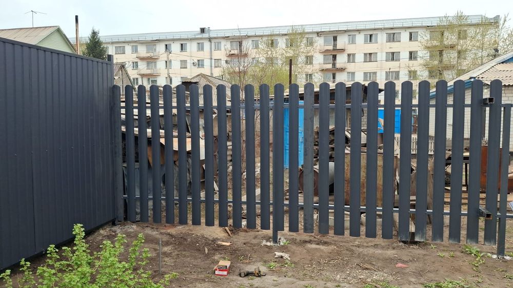 Заборы из проф листа и евро штакетник