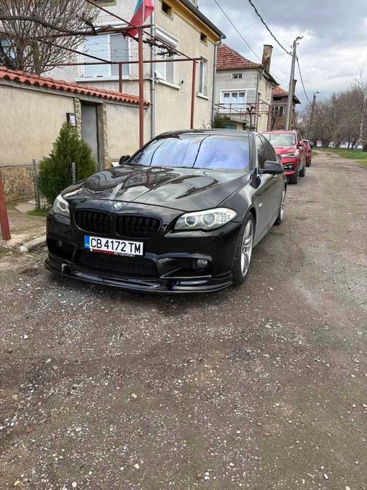 Преден лип спойлер за BMW F10 F11 - M5 броня (2011–2017) – черен гланц, бмв ф10 ф11 тунинг