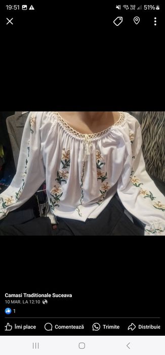 Camasi Traditionale cu margele cusute manual disponibile pe marimi