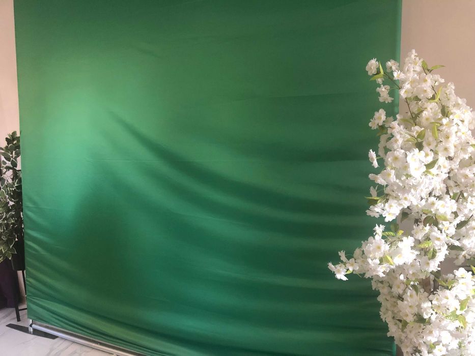 Комплект екран с алуминиева рамка Green Screen - 3 x 3 м