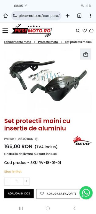 Protectii maini handguard moto atv