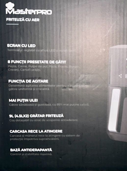 Airfryer Masterpro 9litri 2400w