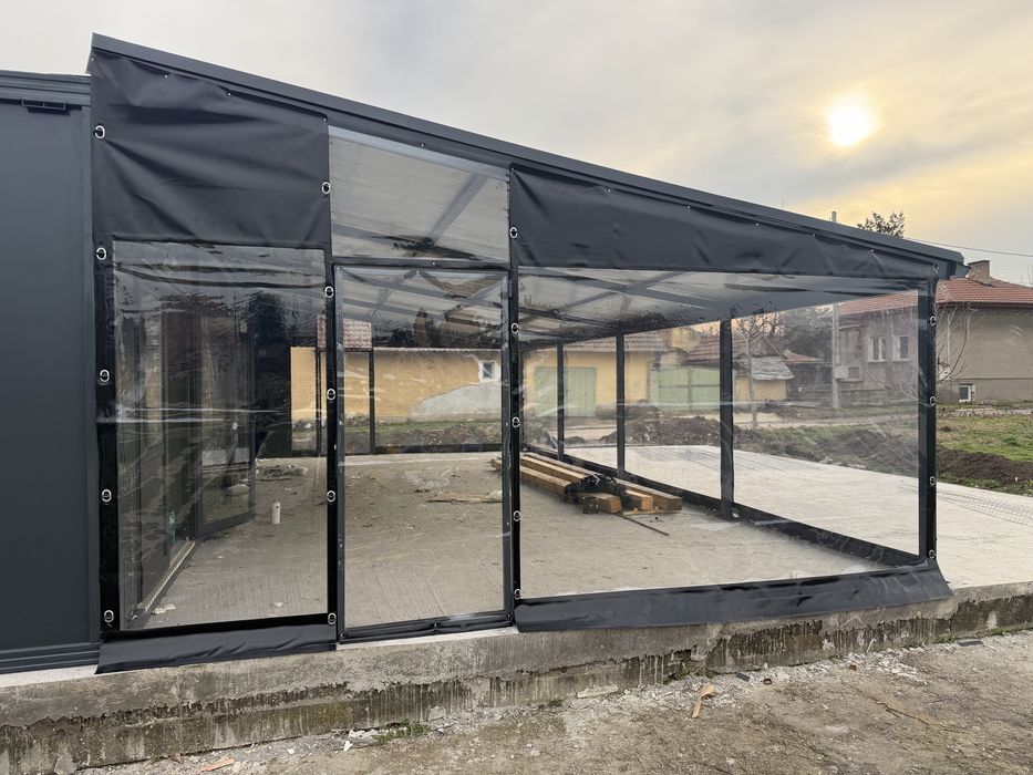 Ветроупорни завеси,тенти сенници къмпинг барбекю винил  ветробрани