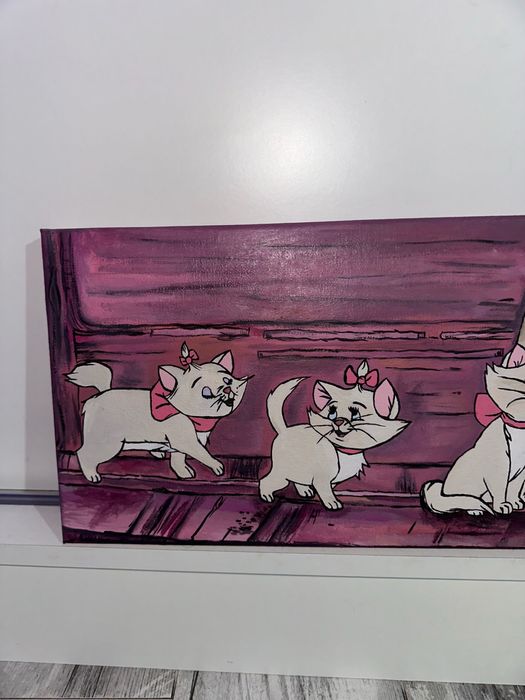 Pictura in ulei 20x40 Marie Pisicile aristocrate