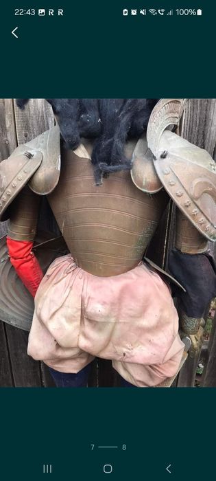 Accesoriu decorațiune set lemn alama Italia 1890