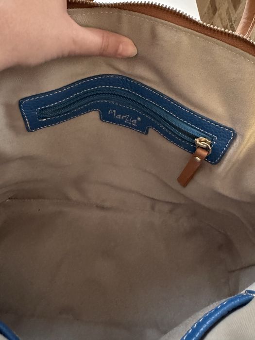 Чанта от естествена кожа и колан