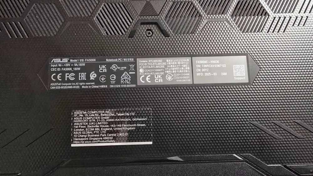 ASUS TUF A15 FA506NC-HN036 Garanție