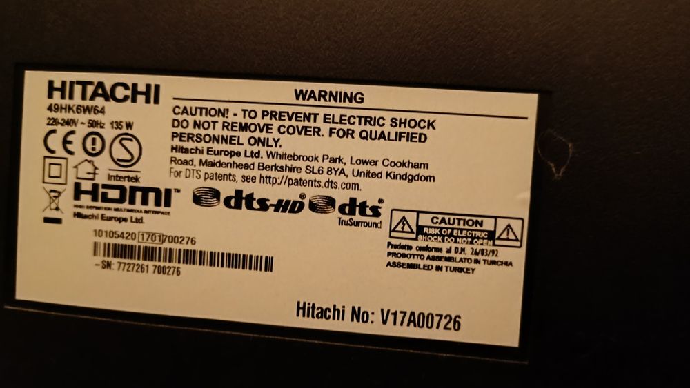 Tv Hitachi 50 inch
