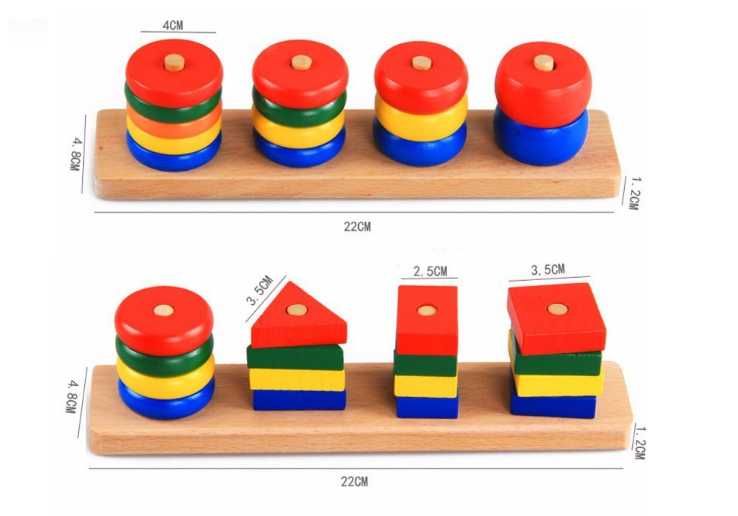 Дървени Монтесори 8в1 комплект с различни игри за 19.40€