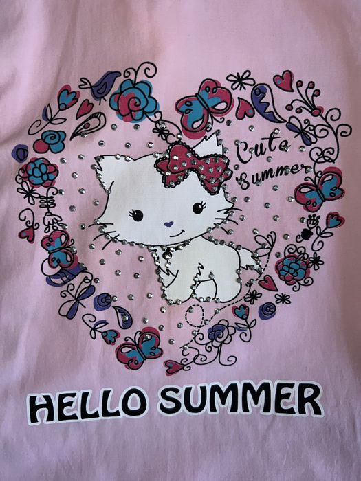 Детски ризка и къси панталонки комплект Hello Kitty